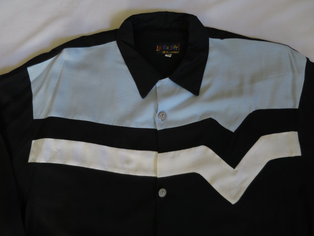 vintage LA ROCKA オープンカラーシャツ 80s カスリ