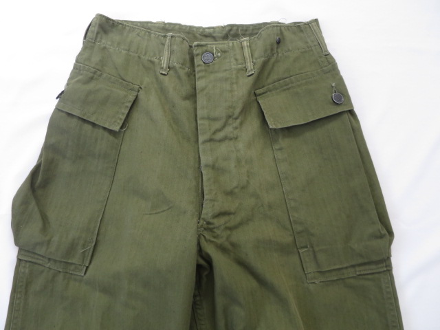 【40~50s】HBT ヘリンボーンパンツ ヴィンテージ パッチワーク USA製 USMC P-41 HBT PANTS 