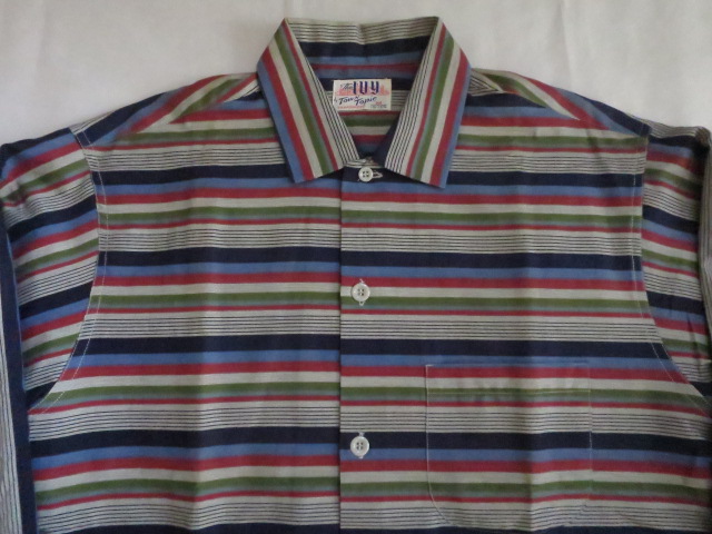５０ S The Iuy ボーダーコットンシャツ Dead Stock Wicked